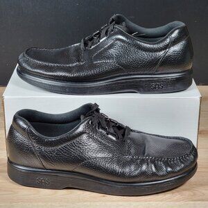 SAS Bout Time Shoes Mens Sz 14 Wide Black Leather Pinch Toe Walking Made in USA